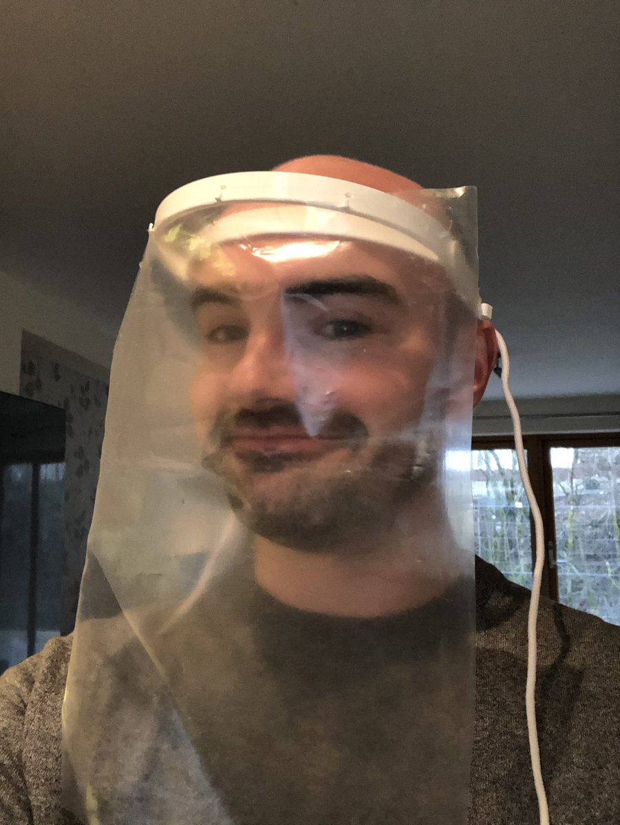 Yesterday I got a phone call from a consultant in the Belford Hospital. They heard <a href="/LochaberHigh/">Lochaber High School</a> have a 3D printer and they are in need of visors for medical staff. After a few prototypes I am now printing these for our NHS! @KateForbesMSP @Ianblackford_MP  <a href="/NickyGrant10/">Nicky Grant</a>
