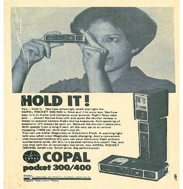 Dennis Tan shares an advertisement featuring the camera of the '70s. This pocket camera boasts shutter speeds of 4 seconds to 1/450th of a second and an 8mm f9.5 fixed focus lens. A formidable performer of its time. Does anyone know the price of this ite… bit.ly/2QK8Jrv