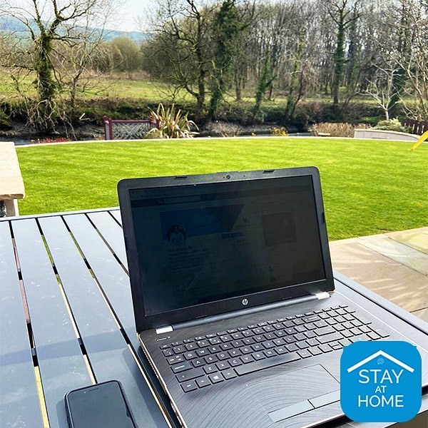 Dean Duignan's set up for the day 🏠

What a gorgeous morning and view! 
#WFH #quarantinelife #day2
