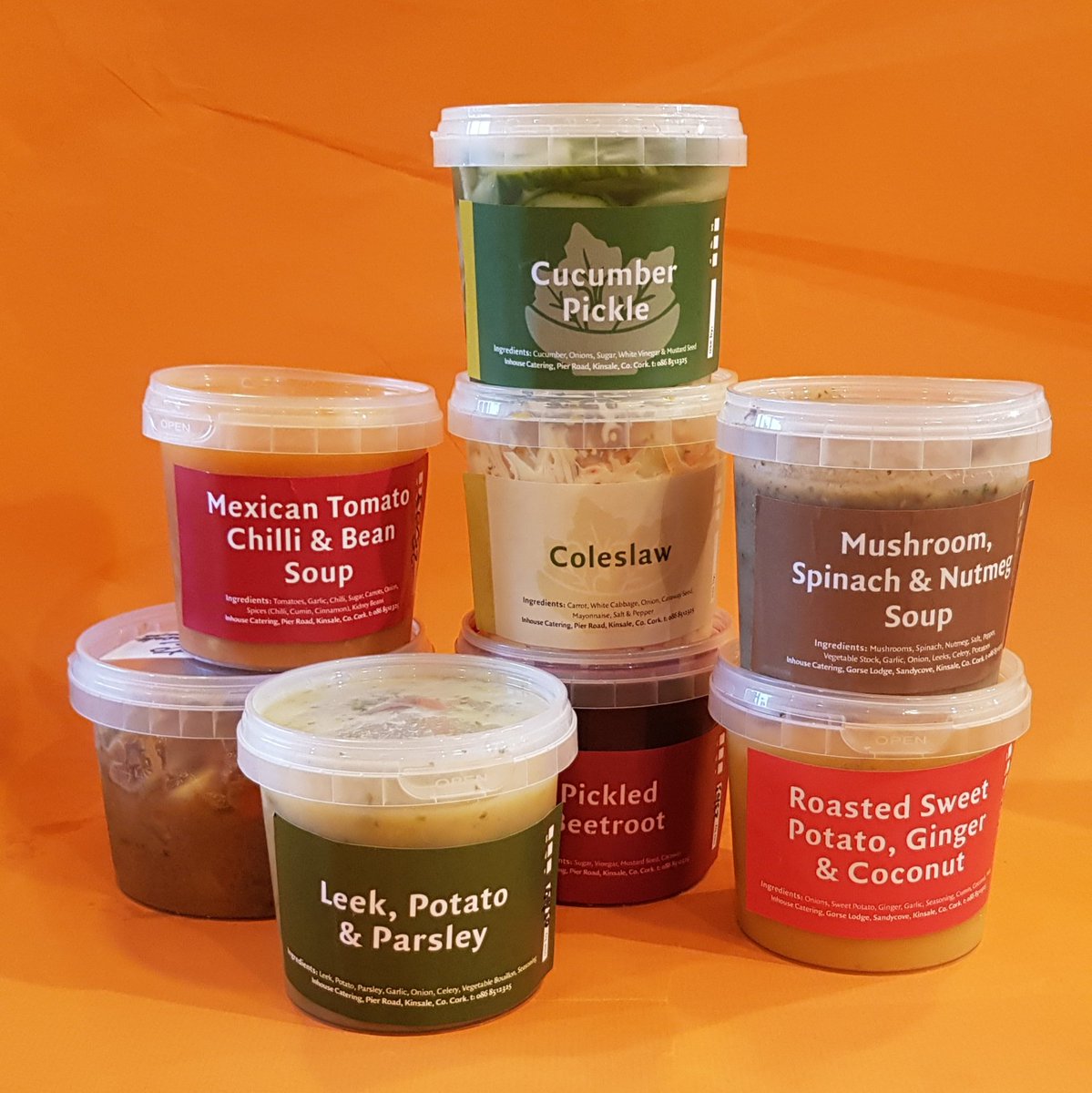 Food is Fundamental.
Keep Eating Well.
Fresh Soups, Salads, Beef Stew just in.
Made by Una Crosbie, Kinsale.