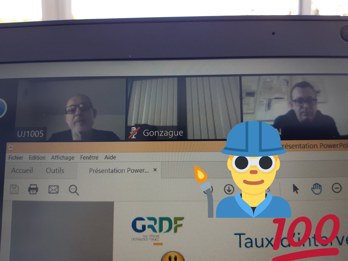 La superbe #DIEME <a href="/GRDF/">GRDF</a> #DRIDF 💪 en Codiex à distance, aujourd'hui assure sa réunion en #ZoomConftel 👨‍💻👩‍💻👨‍🏭👩‍🏭
✅Tous connectés #COVID2019 #Digital @WLGaz @Ben_Emo_ <a href="/FabVIGNERON/">Fabrice Vigneron</a> <a href="/AshELH/">achraf El-H</a> <a href="/GregoryTullier/">TULLIER</a> <a href="/cpbriegatihurep/">Jean-Denis.</a>