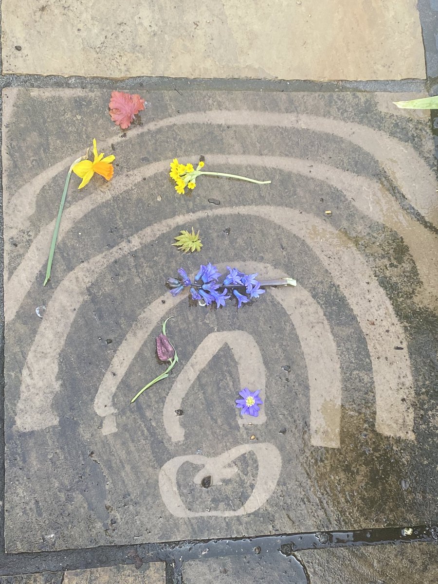 mcbecky65's tweet photo. @maxbhill love this idea #NHSThankYou #nhsthisflowerisforyou #keepsmiling 🌈🌺😊♥️ jet washing the garden paths  #rainbow #gardening #garden https://t.co/vHPGD9jb9e