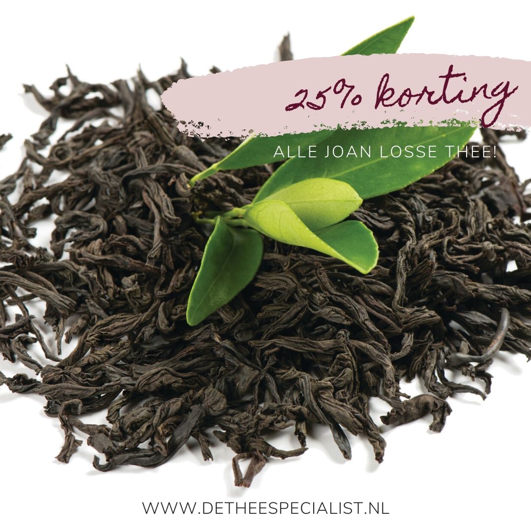 thee_specialist's tweet photo. Alle losse theeën van JOAN verkrijgbaar met 25% korting bij https://t.co/GEtoIARO0h! Profiteer nu van deze groene theeën van Nederlandse bodem. #actie #korting #webshop #thee #theetijd #JOAN #lossethee #groenethee https://t.co/FhDML7qvFO