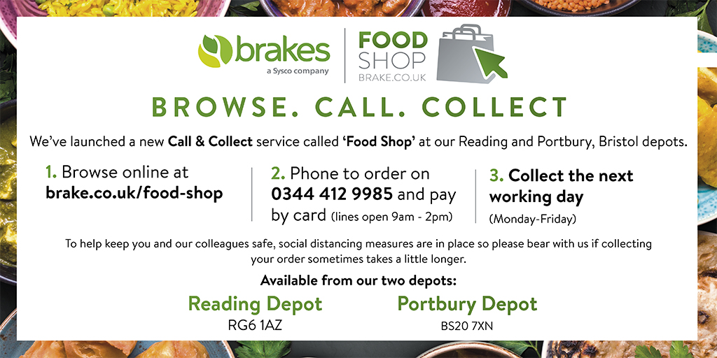 To support the Govt efforts to maintain food supplies we are introducing 'Food Shop' our new call &amp; collect service to members of the public
🖥 BROWSE 📱CALL 🚗 COLLECT
**Currently only in Portbury &amp; Reading**
➡️ ow.ly/PGjF30qsxMm

#BrakesFoodShop #FoodServiceStrong