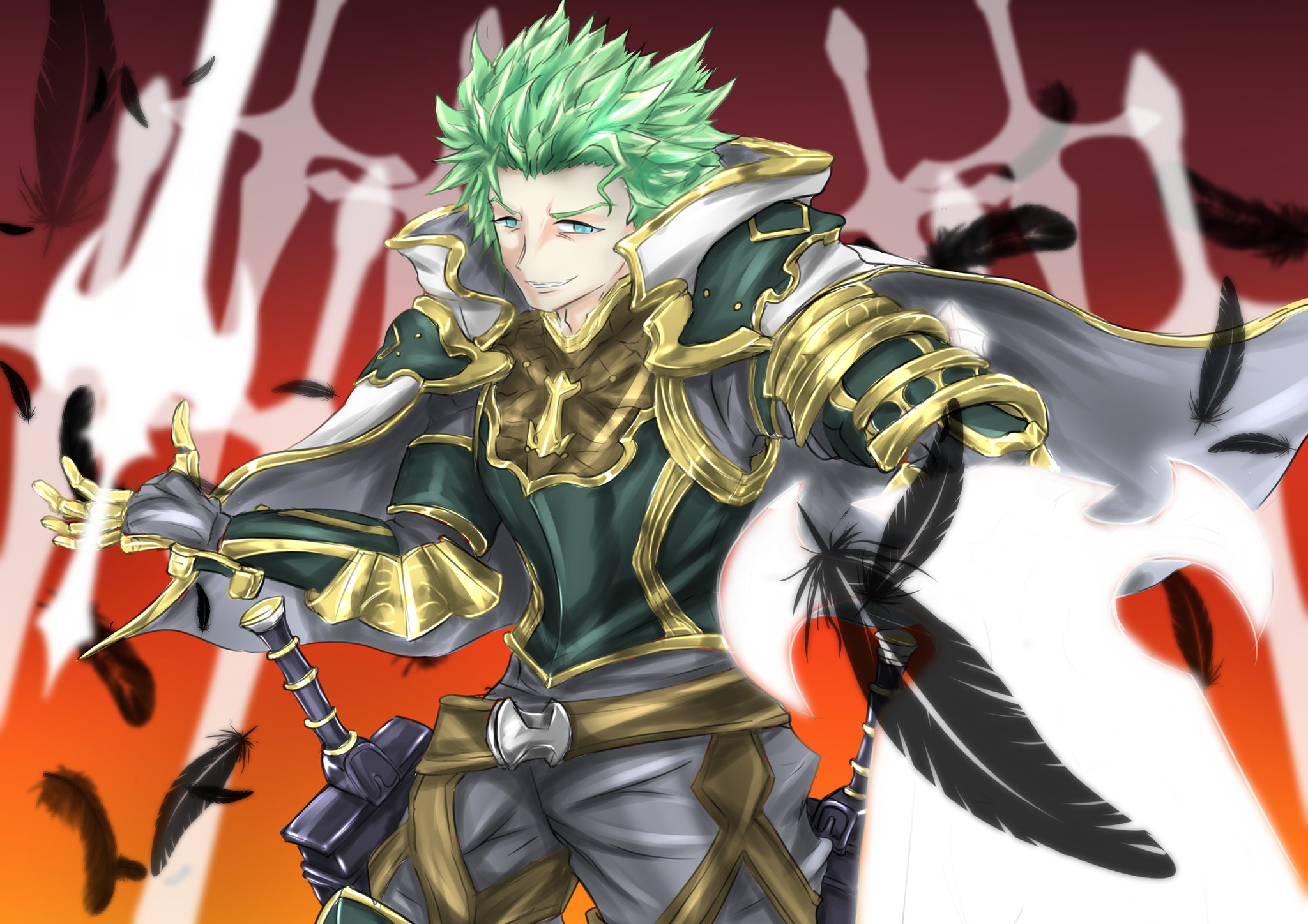 神在月 リンドウ はい俺の勝ちー その黒翼 もう十二枚くらい必要なんじゃない ということでグラブルより十天衆が頭目 天星 剣王シエテ グラブル6周年 T Co Treal7mzml Twitter