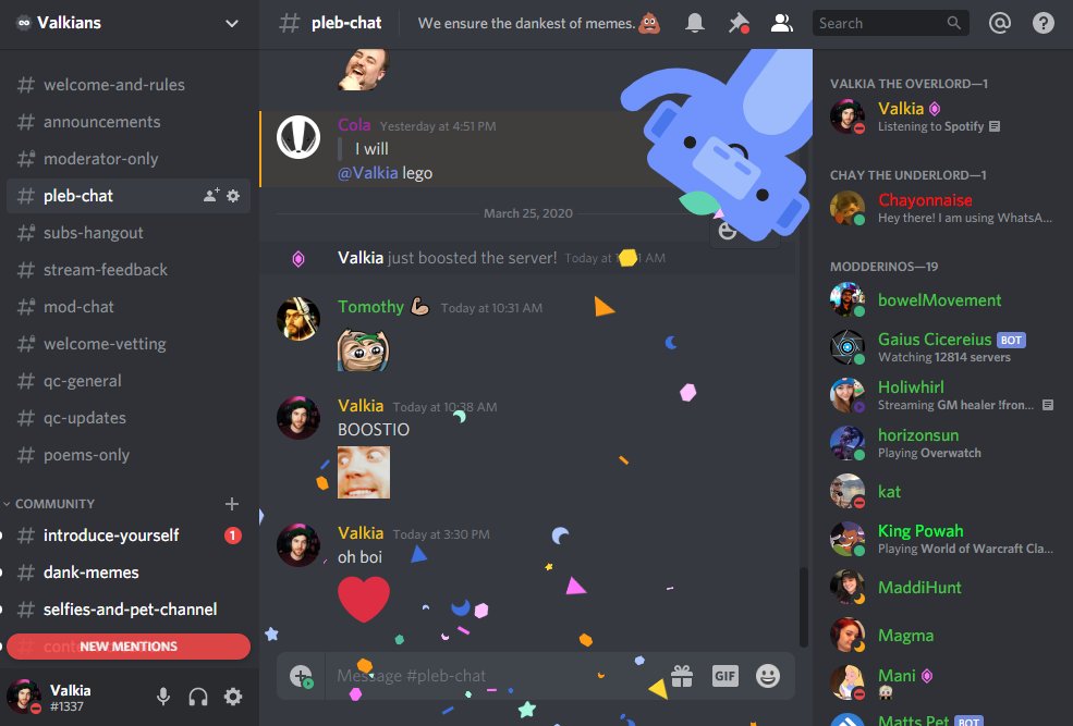 Valkia on Twitter "I made wumpus visit my discordapp server, found