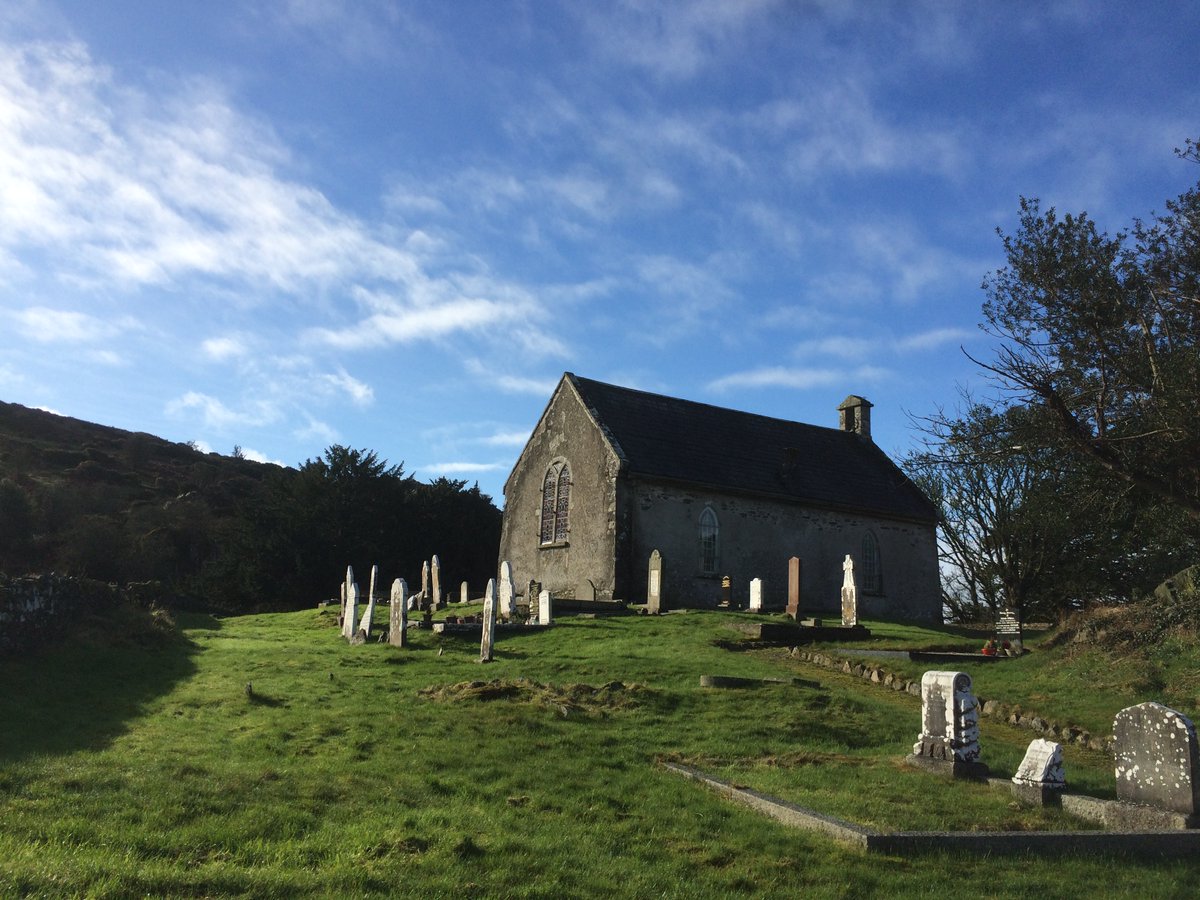 ehlyons's tweet photo. A lovely sight on an early morning walk today
St. Kevin's Church of Ireland, Hollywood, which dates from the #c17th Possibly the site of a c13th/c14th church mentioned in a #c13th charter, with a number of medieval cross slabs dating from the period in the surrounding graveyard https://t.co/hS2k5vkj1C