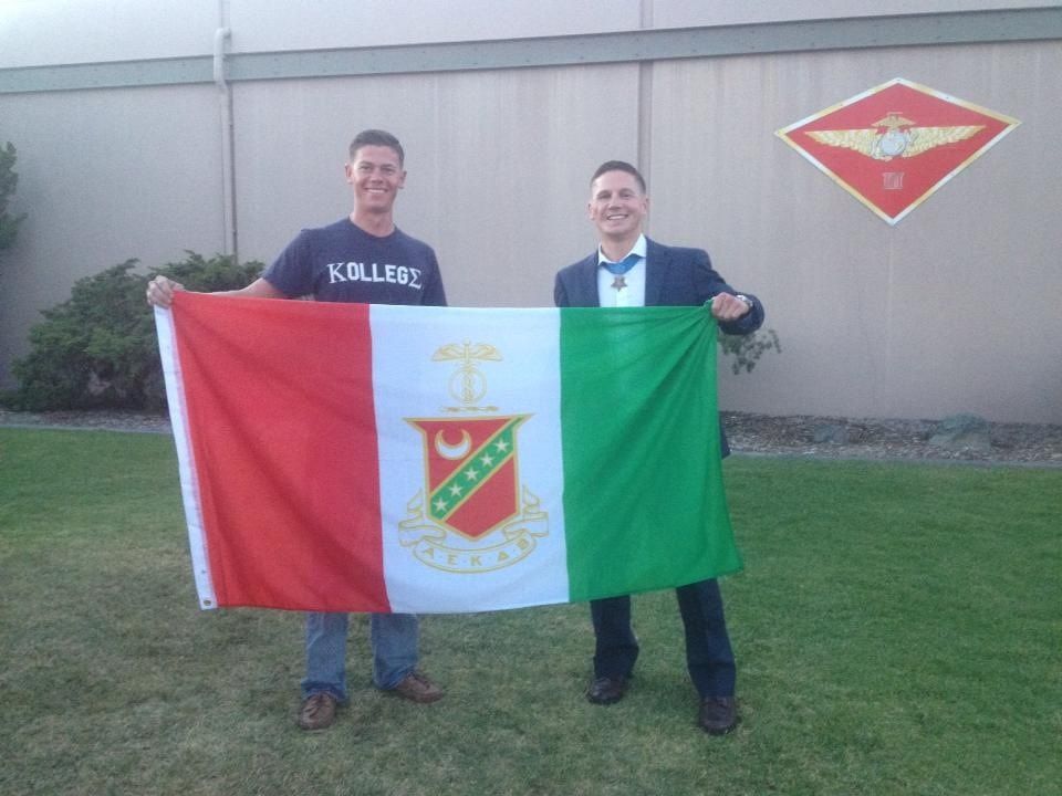Medal of Honor Day - Brother Kyle Carpenter (<a href="/chiksdigscars/">Kyle Carpenter</a>, <a href="/KappaSigmaCola/">KΣ USC</a>, '13) in 2014 was awarded the military’s highest honor for heroic actions while on deployment in Afghanistan, making him the youngest living recipient of the award. #AEKDB #KappaSigmaCares