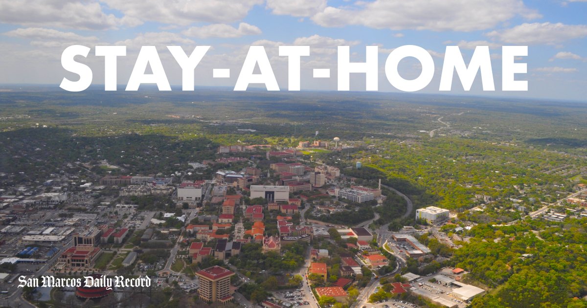 sanmarcosrecord's tweet photo. Breaking: Hays County plans to issue a stay-at-home order on Wednesday, County Judge @rubenbecerrasr confirmed in a social media post. @hayscountygov @CityofSanMarcos @txst @SanMarcosCISD
story: https://t.co/tTXyKrzzLc https://t.co/5nGf3XSRXH