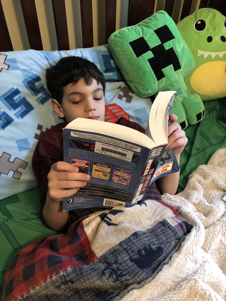 pta_van's tweet photo. Day three of our Virtual Spirit Week. What Ya Readin’? #kieranandkassb both love to read! #vbpta #bvillebees https://t.co/LwH62LQohn