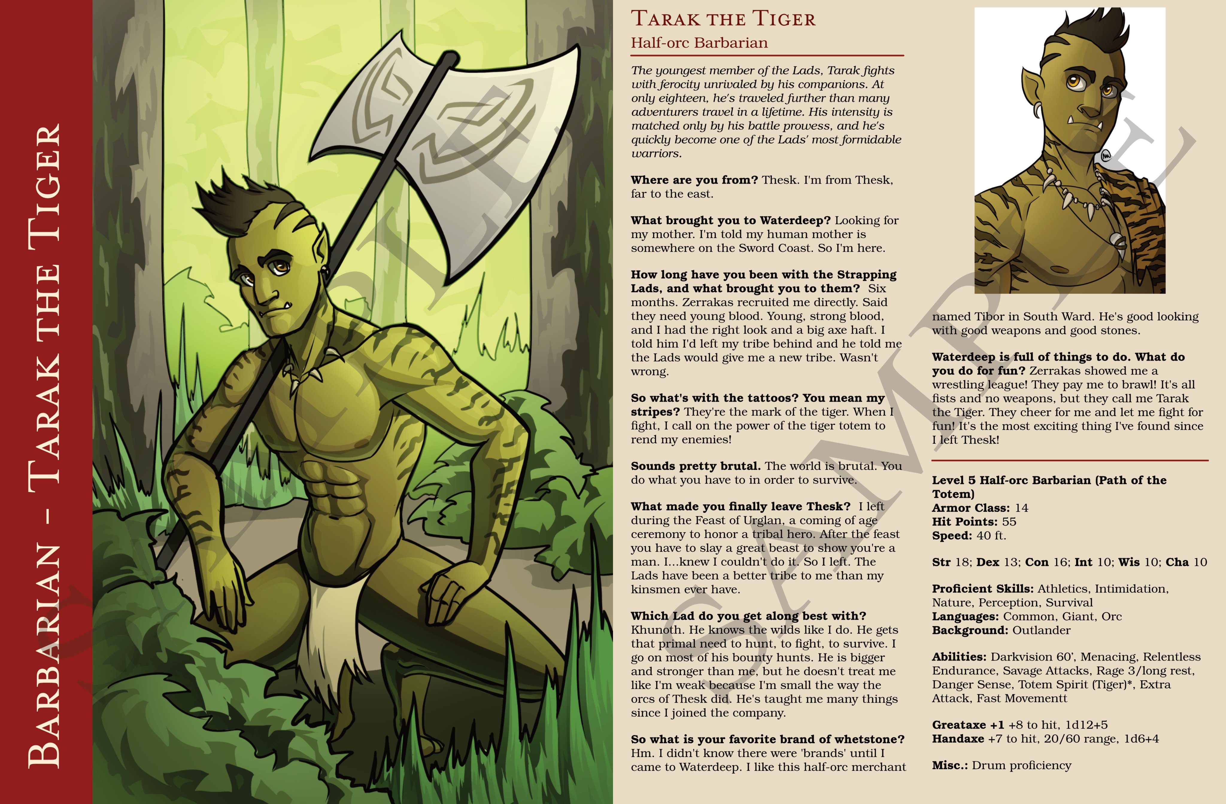 Micah @ Commissions Open! on Twitter: "The Strapping Lads #DnD supplement! Featuring 12 #DnD5e fellows, one for each PHB class. Has art, character interviews, and stats for each one! Gumroad (