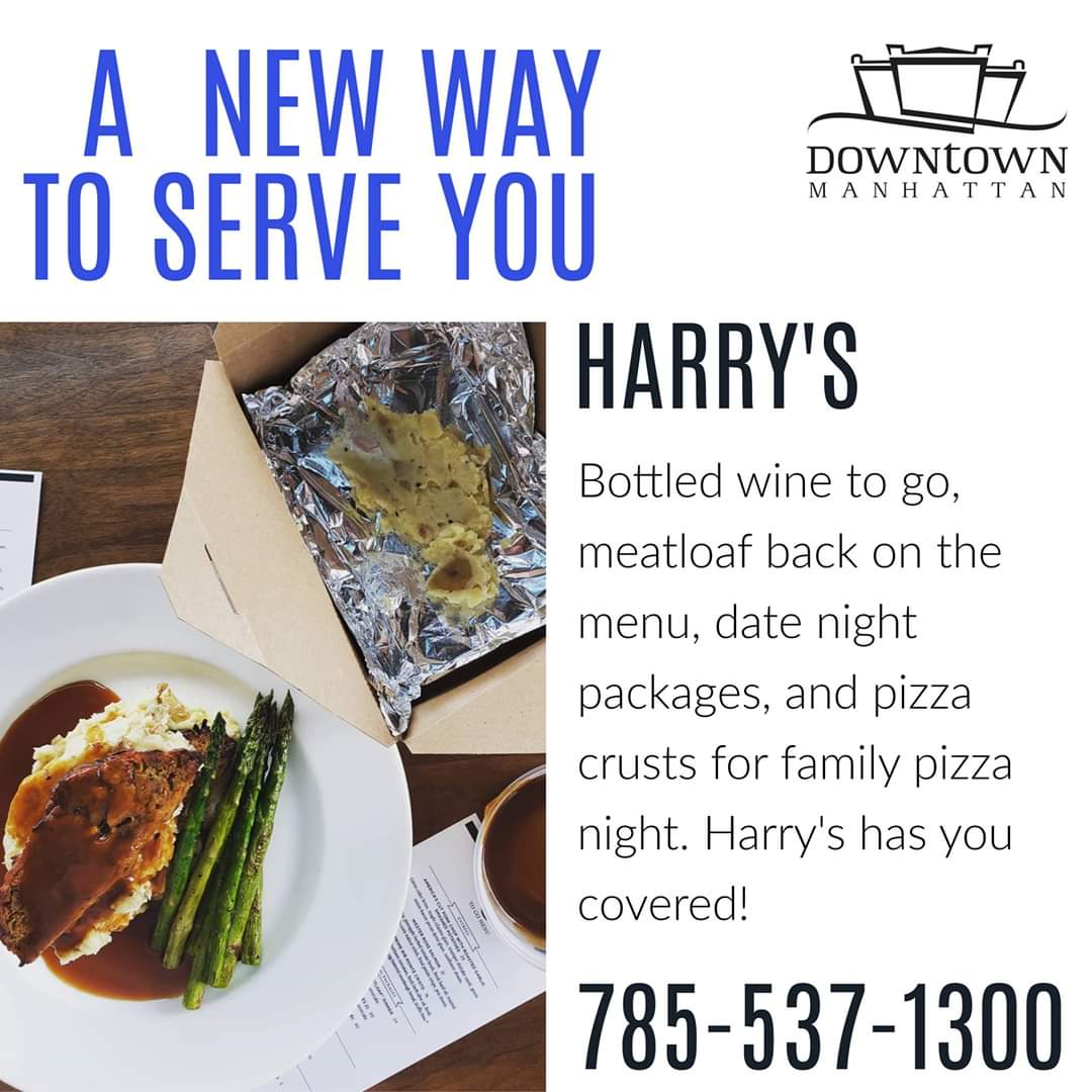We love our local restaurants. We also love @HarrysManhattan's meatloaf! Everything you need for a fancy meal at home is one stop away. #eatlocal #downtownmhk #meatloafforthepeople