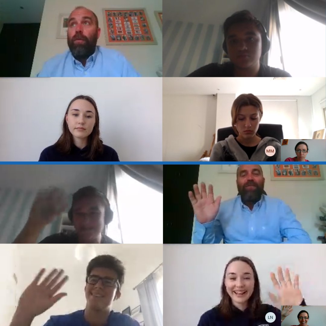 GreenfieldIntS's tweet photo. The Student Leadership Team met with Mr Bishop and Ms Kehoe to give some feedback on how distance learning is going.
Big smiles all round as they catch up!
#behappybeGIS #AllForTheLoveOfLearning #ProudlyTaaleem🍎 #InspiringYoungMinds #ELearning #WelcomeBackToLearning
@taaleem https://t.co/OKtU0MMn48