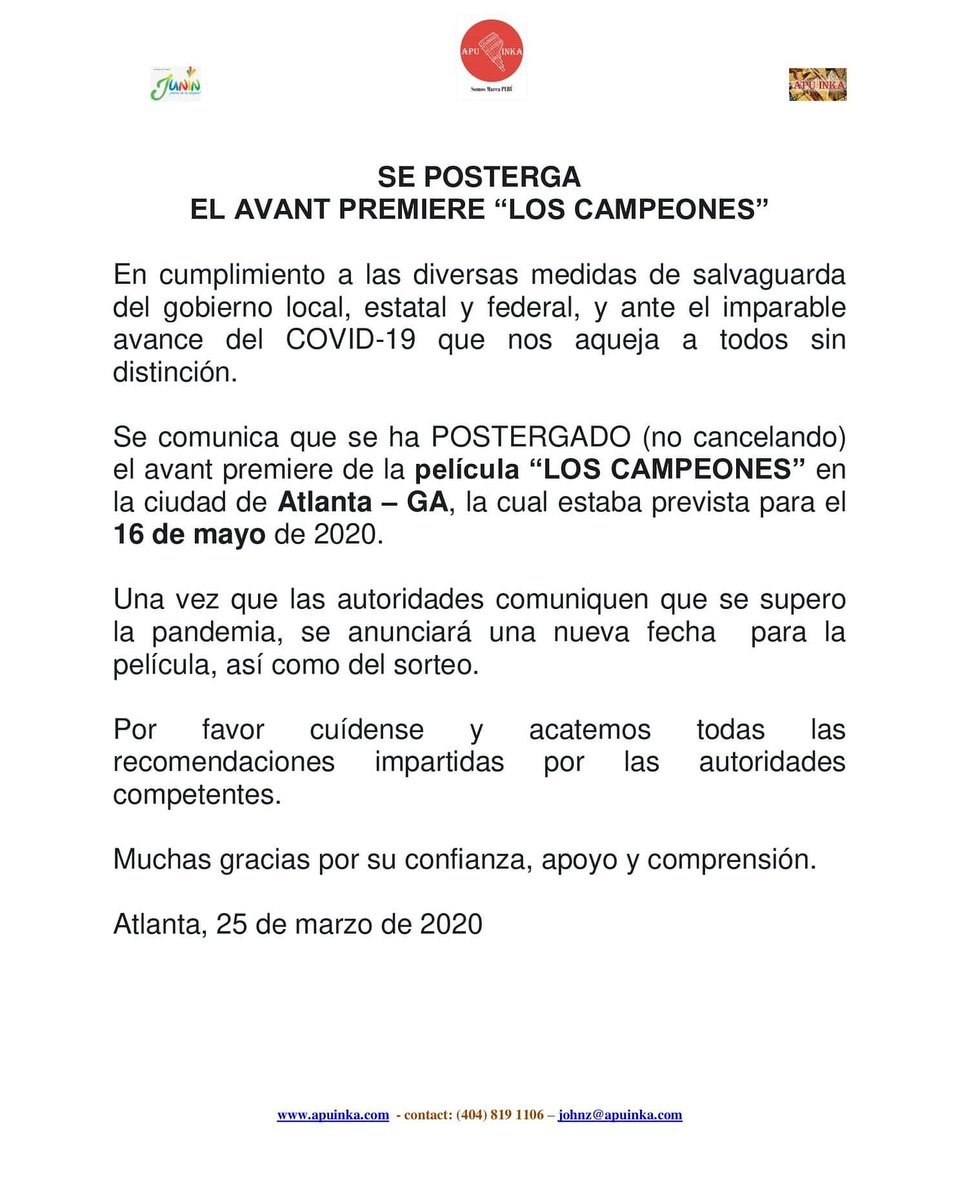 COMUNICADO IMPORTANTE