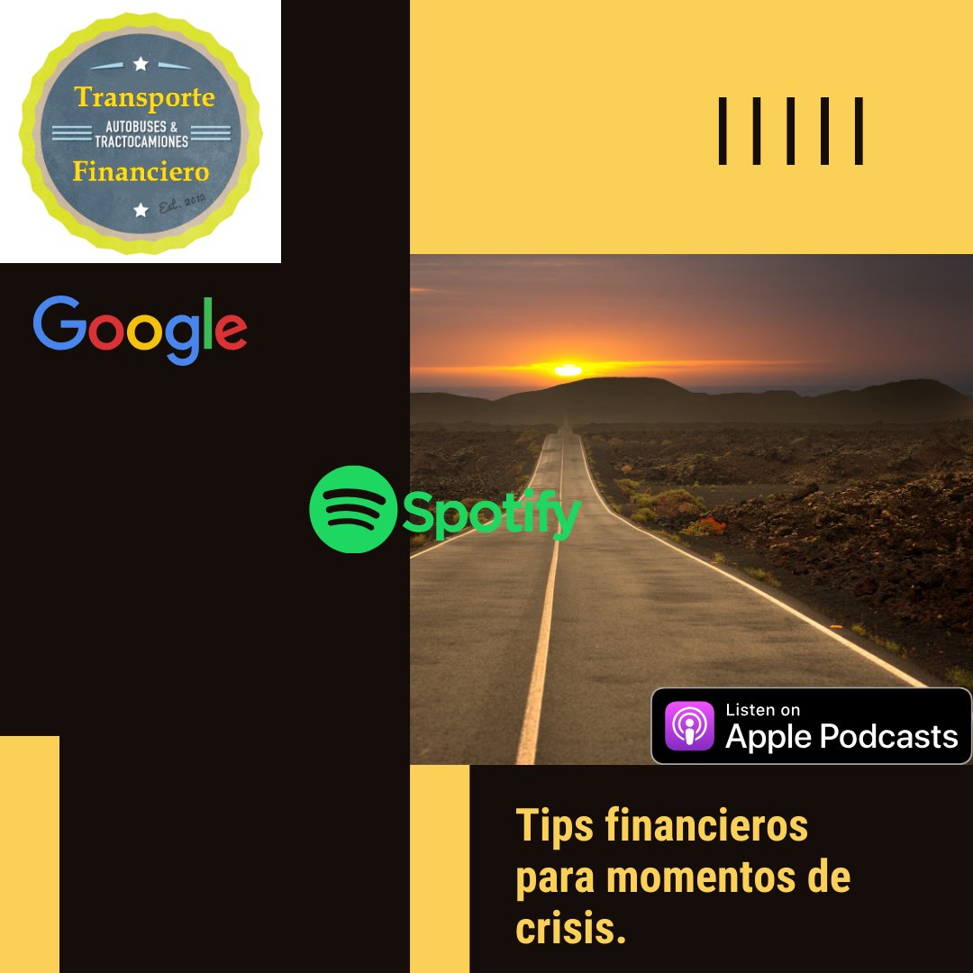 Turiscarga's tweet image. ¿Tiempos de crisis?, no te apresures con decisiones con las que puedes arrepentirte, en este podcast te mencionare algunos tips para pasar este trago amargo.

Escucha me en Spotify, Google Podcast o Apple podcast.