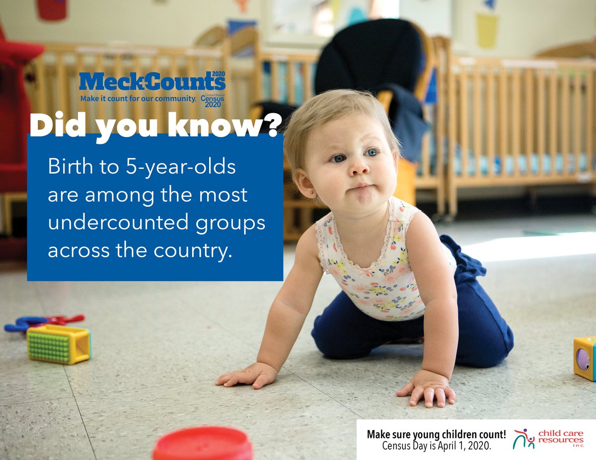 CCRINewsfeed's tweet photo. Today is #EveryChildCounts Day! While you're stuck at home, why not take a few minutes to complete the #2020Census for you and your family? Just go to https://t.co/6J3ymlIxqu. #MeckCounts2020 https://t.co/IyhmkxhgpJ