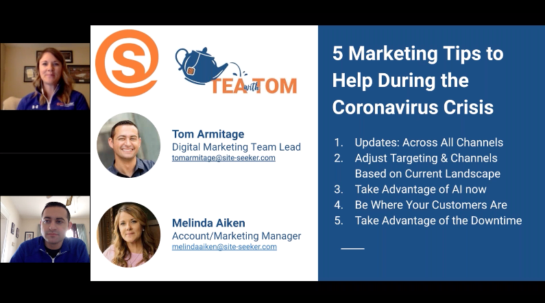 Tom spills the tea - 5 Marketing Tips to Help During the Coronavirus Crisis [recorded webinar] bit.ly/3bn5XAb