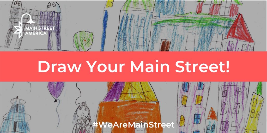 NatlMainStreet's tweet photo. Looking for #FamilyActivities to do at home with your kids? How about having them draw or write about their Main Street! As part of our #WeAreMainStreet celebration, we're encouraging young people to show off their downtowns🎨

Learn more: https://t.co/F0xsuRjG6H https://t.co/8fx5hkJp01
