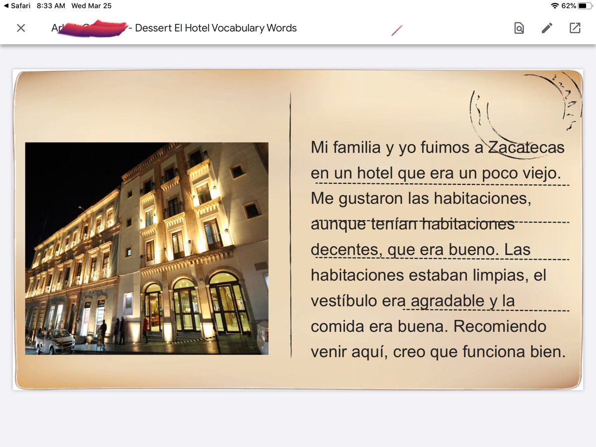Sra_GCardenas's tweet image. Distance Learning Day 3: Giving feedback to  students. They are doing such a great job! I am so proud of them!#JordanMSLegends
 #flyingvees 
@NISDWorldLang