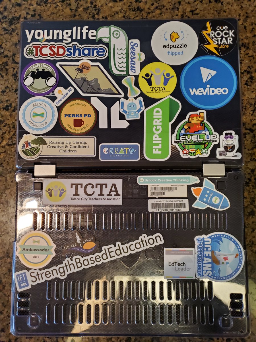 MrDlugonski's tweet photo. Brainbreak! What flare do you have on your work laptop/Chromebook?! I feel like I need to add a @zoom_us sticker now... @edpuzzle @WeVideo @Flipgrid @Seesaw @eduprotocols @WeAreCTA @WeAreTCTA @cvcue @YoungLife #tcsdhare #TCSDtogether #distancelearning #Chromebook https://t.co/Gn4YDzNmei