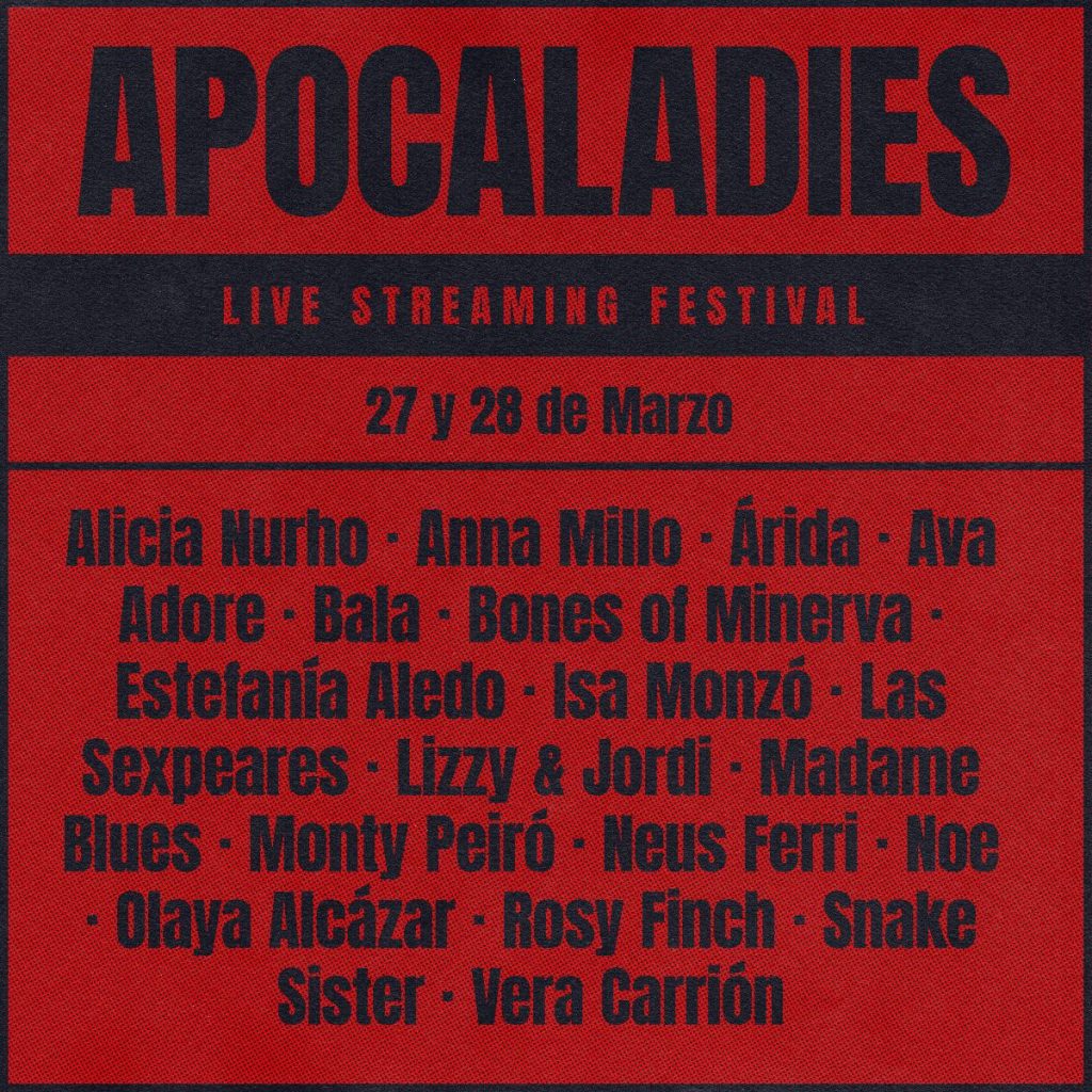 DiariodeunRock's tweet photo. Os presentamos un nuevo festival en streaming para este fin de semana. No te pierdas Apocaladies #yomequedoencasa

👉https://t.co/V2kYS0aQWE https://t.co/WIvlRh7wLI