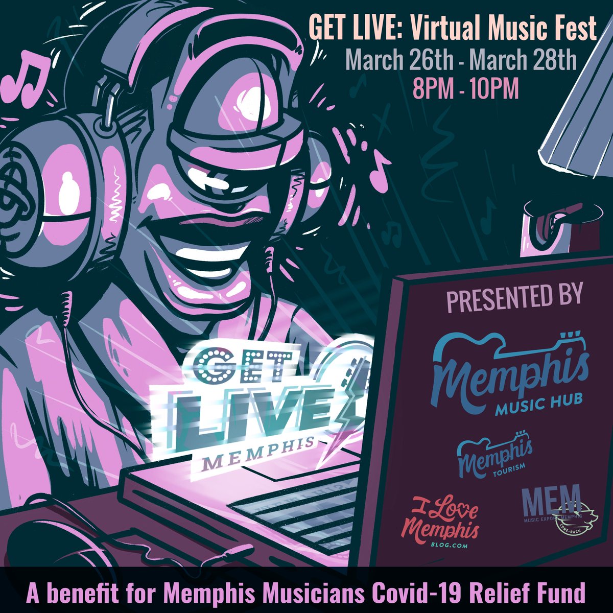 ilovememphis's tweet photo. 🎸GetLive! Memphis Virtual Music Festival kicks off tomorrow night with MONONEON at 7 p.m. on FB live here: https://t.co/229Ncno6qP
🎟️Your "ticket" is a donation to the @musicexportMEM Music Export Memphis COVID-19 Fund here: https://t.co/iL2XYnozuH
⁉️Tweet me your questions! https://t.co/AqHeuhS0zV