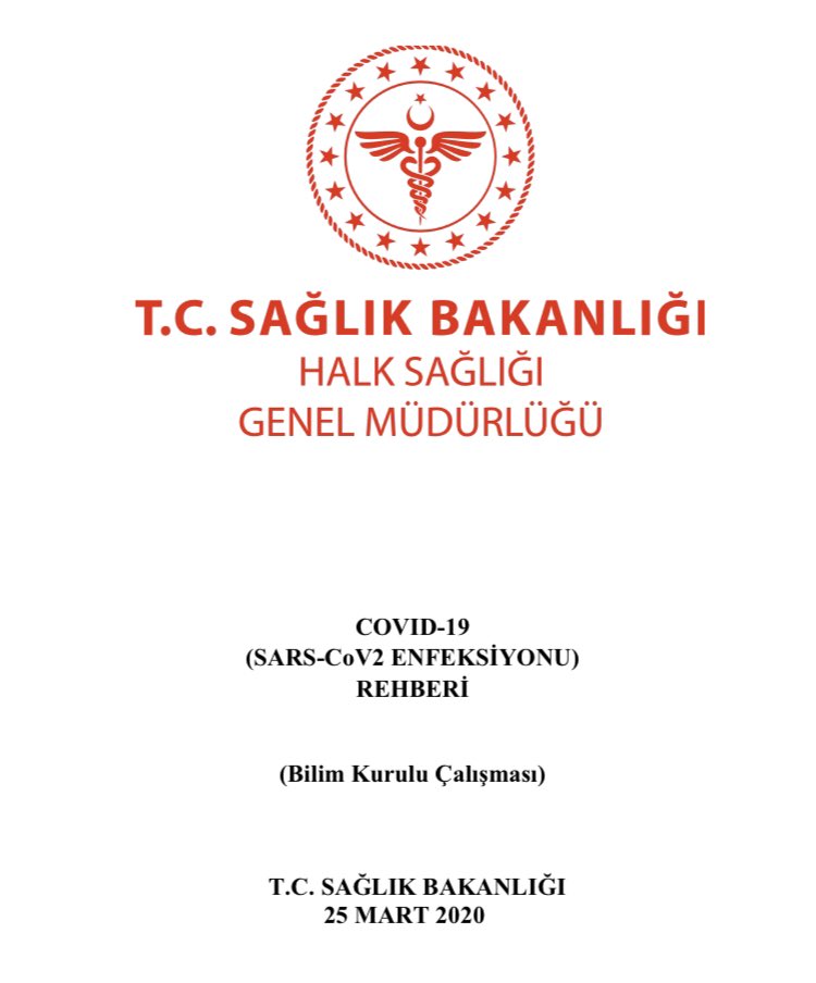 T.C SAĞLIK BAKANLIĞI HALK SAĞLIĞI GENEL MÜDÜRLÜĞÜ tarafından  COVID-19 rehberi güncellenmiştir. Detaylı bilgi için 
covid19.saglik.gov.tr/depo/rehberler… linkini tıklayınız.