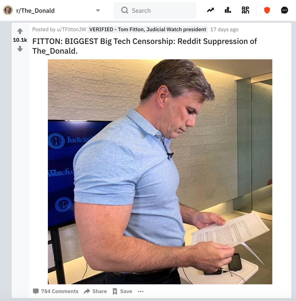 Tom fitton twitter page Tom fitton twitter page