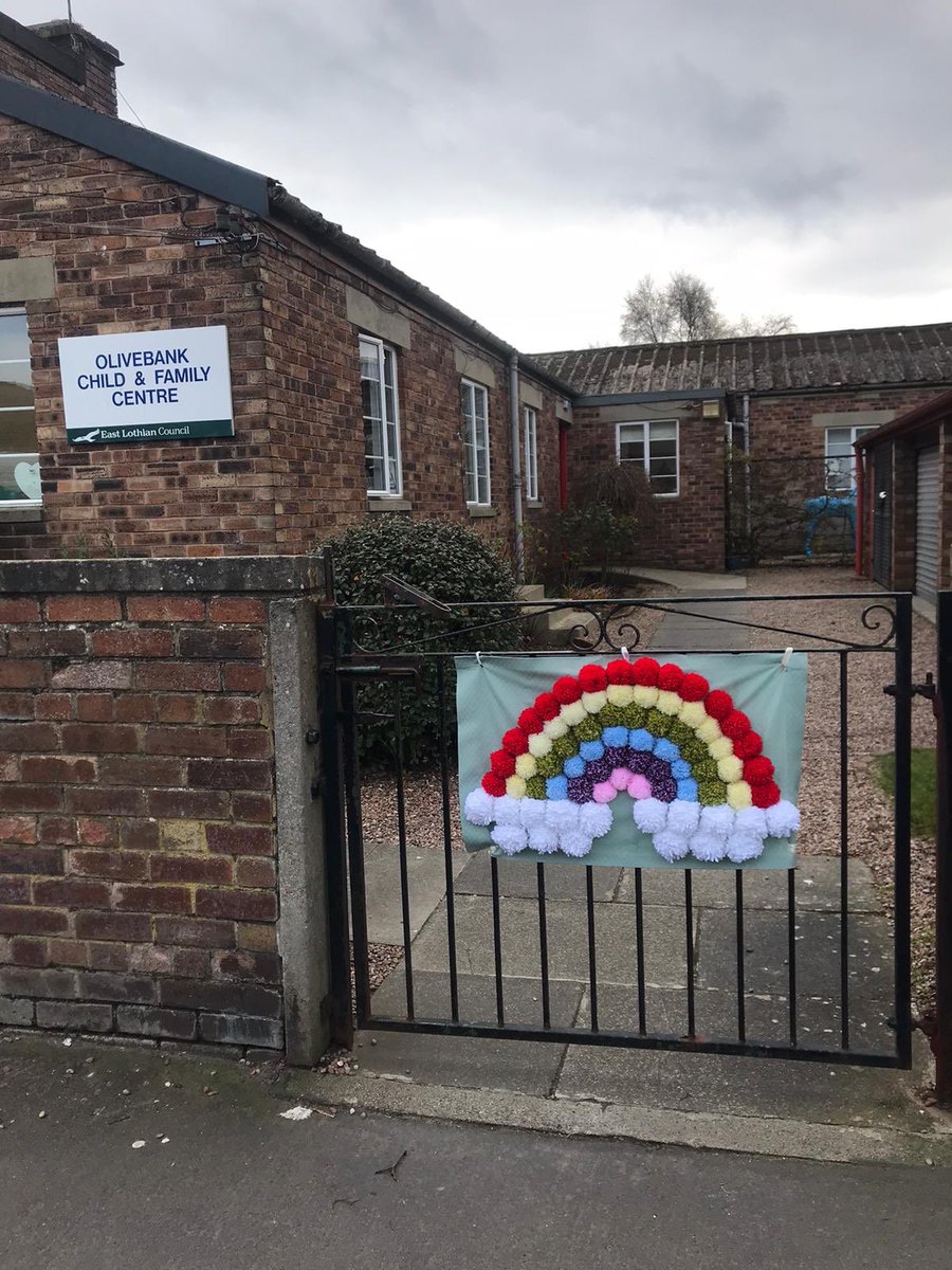 An extremely talented member of the Olivebank team created this masterpiece 😍 @ELCouncil @ELCScotGov @elcourier #rainbowofhope