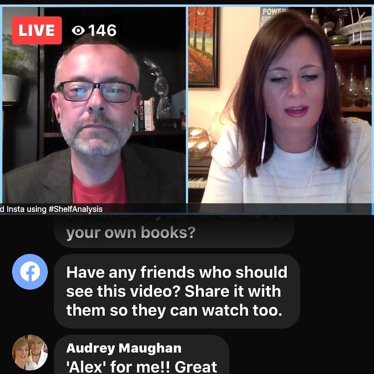 Last night was a brilliant night 2 for  #ShelfAnalysis with @jospainauthor and I drinking our way through the crisis Yes, you can watch back -  https://www.facebook.com/groups/therickosheabookclub/Episode 3 live from my sitting room tonight at 8 x