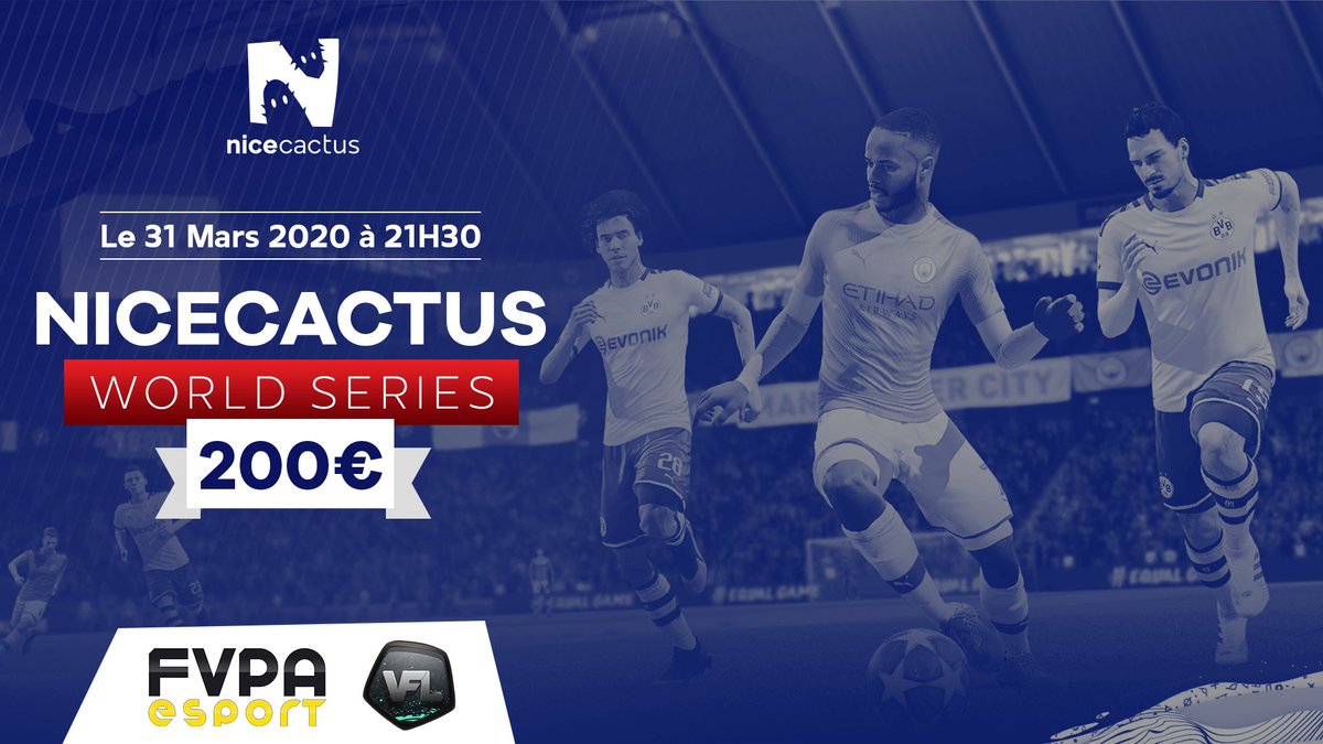 nicecactusFR's tweet image. C'est avec plaisir que l'on s'associe à @TheVFL_  et @FVPAeSport pour vous proposer des tournois #ClubPro !
Les Nicecactus World Series ! 

Ça sera sur la plateforme @Glory4GamersFR ✊ 

Plus d'infos très bientôt ! 🌵
#FIFA20
