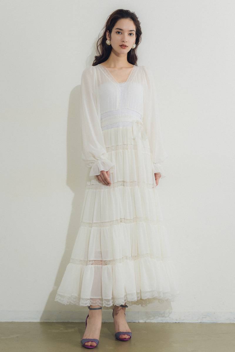 人気定番 La Belle ボリュームティアードマキシワンピース Etude ロングワンピース マキシワンピース Www Incognos Cat