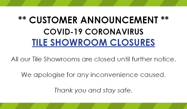 geminitiles's tweet photo. **Customer Announcement**
Covid-19 Coronavirus
All our Tile Showrooms are closed until further notice.
We apologise for any inconvenience caused.
Thank you and stay safe. https://t.co/P9EidnoBFL