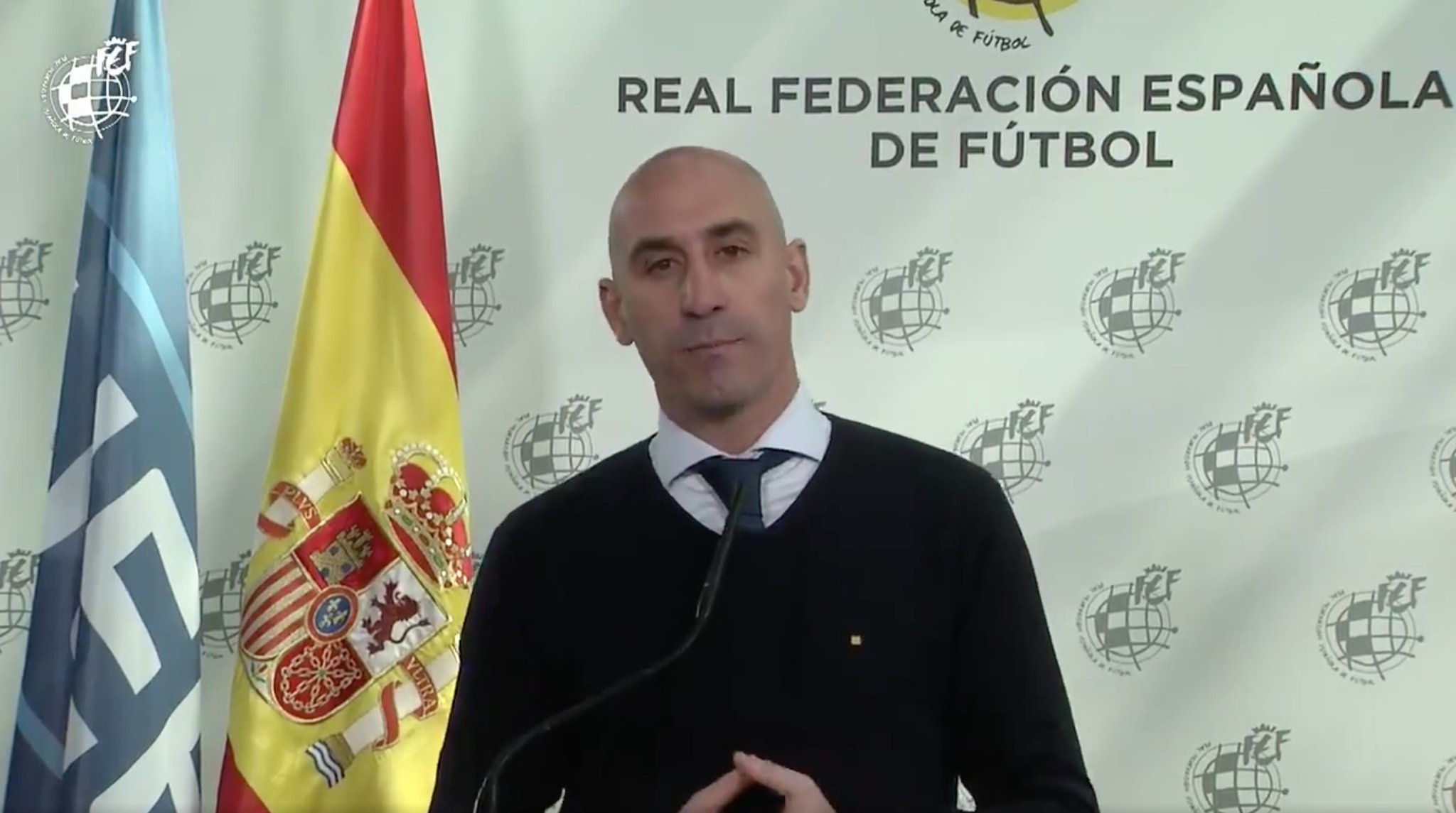 Rubiales, durante la rueda de prensa.