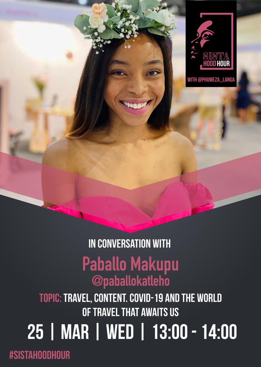 phumeza_shh's tweet photo. @PaballoKatleho @Thobi_M @Livedexperienc @Tourism_gov_za @ShotLeft @BOSSBAE_HOPE @Thobi_M, @PaballoKatleho,

Shhhhuuuu, thank you is all I have to offer for such insights shared, it’s so appreciated! 

May you continue to do what you do in your own spaces and just flourish. 

💛💕 #SistaHoodHour https://t.co/bCLkPAE08y