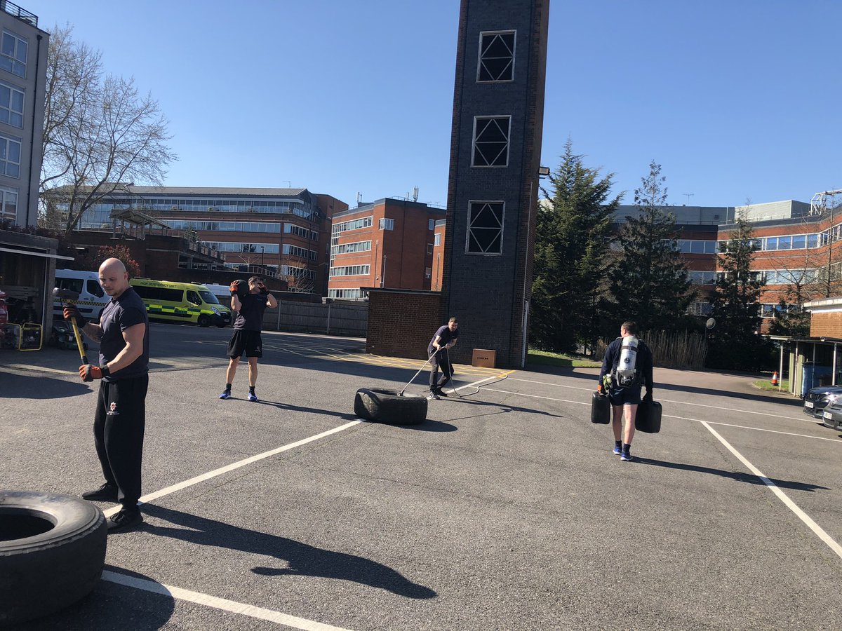 Red Watch <a href="/borehamwoodfire/">Borehamwood Fire</a> ensuring their operational readiness today with functional fitness training.

@HWH_CFS <a href="/niff14019/">PeteMcNiff</a>
  @danno5764
  <a href="/hertsFRScontrol/">Herts Fire Control</a>  <a href="/davethomas0404/">david thomas</a>  
@GC_Bristow