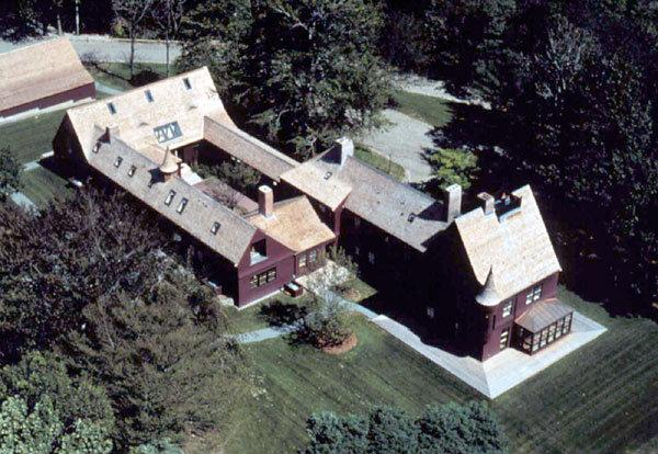 curious: an HH Richardson house, one of the last buildings he ever worked on, all be-turretted and be-shingled. now condos