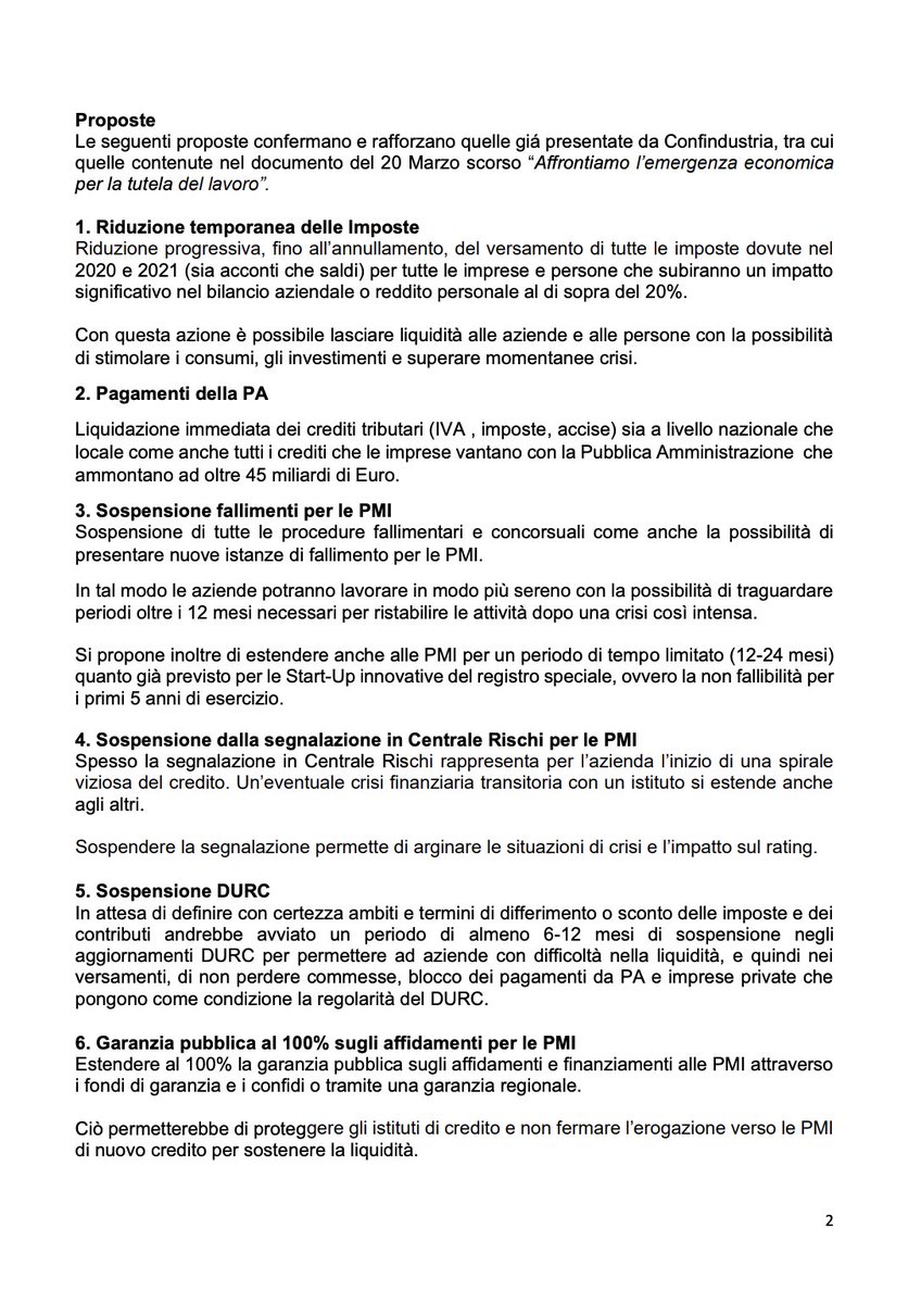 Ecco il documento di sintesi condiviso dai consigli Piccola Industria CONFINDUSTRIA di Emilia Romagna, Lombardia e Veneto che suggerisce gli interventi prioritari da mettere in campo x supportare le PMI in questa fase di emergenza.
Sono 3 pilastri, ma il tema centrale: #liquidità