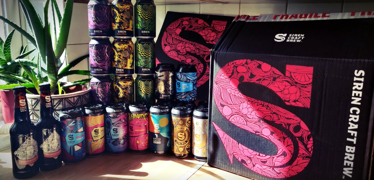 z_shadowplay's tweet photo. Got the #essentials for #CoronavirusLockdownUK! @SirenCraftBrew #StayAtHomeSaveLives #supportyourlocal #blessed https://t.co/PvWP2h1kKo