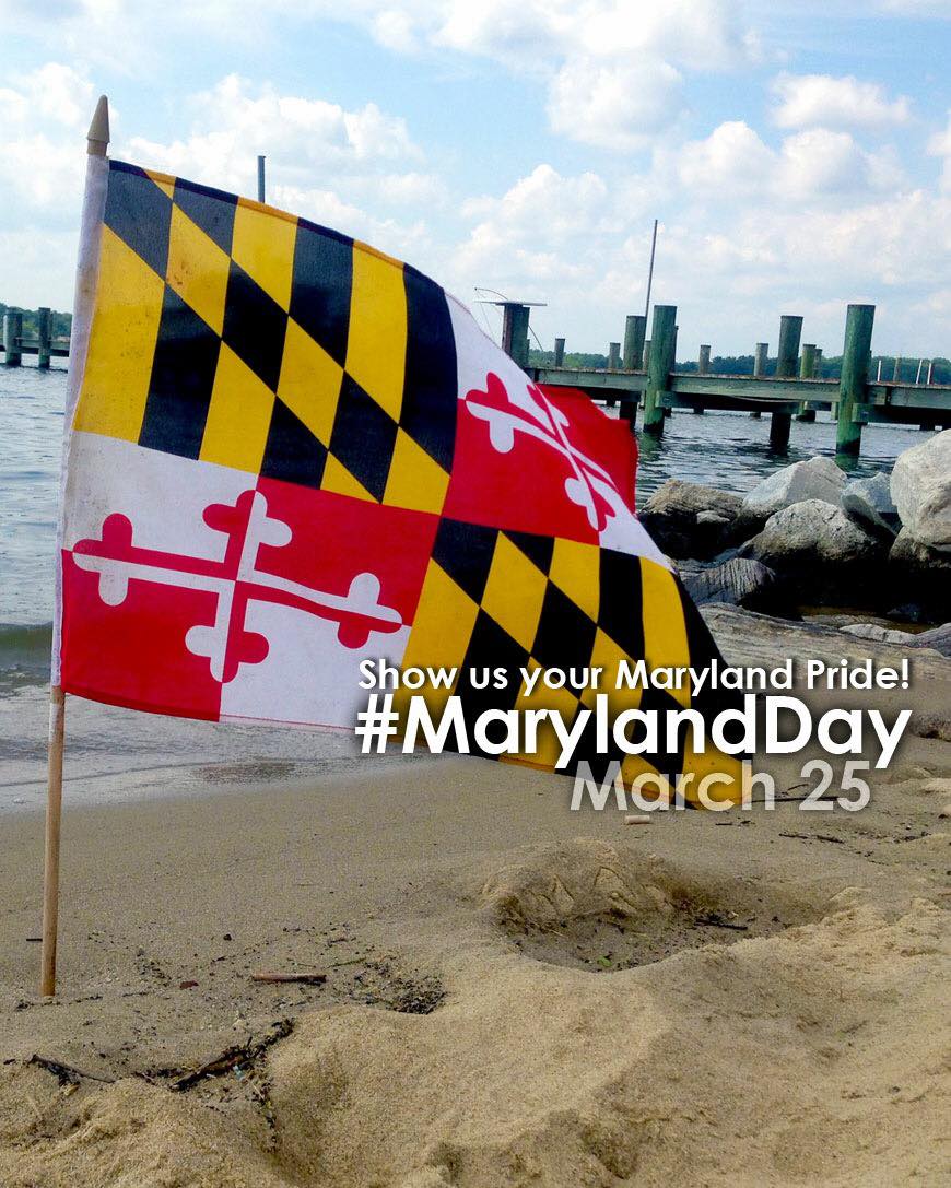 MarylandDNR's tweet photo. Happy Maryland Day! Show us your Maryland pride! Take a picture of your Maryland flag flying and reply to this tweet with your photo! #MarylandDay https://t.co/zWx33lPwo6