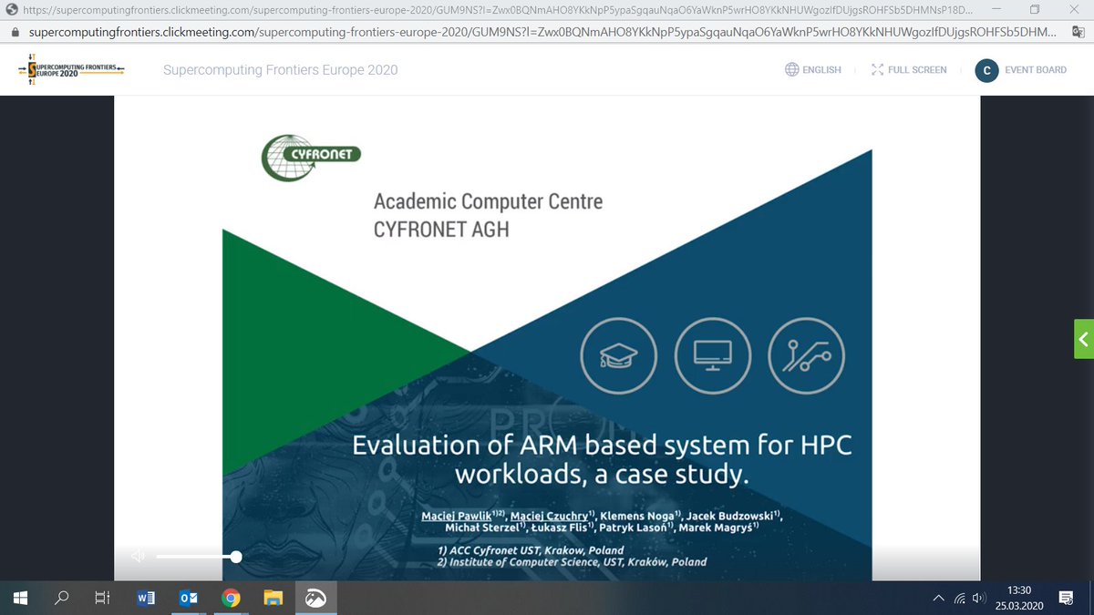 Supercomputing Frontiers Europe 💙💛 (@scfe_conference) on Twitter photo #SCFE20 Evaluation of ARM based system for HPC workloads, a case study Maciej Pawlik, Klemens Noga, Maciej Czuchry, Jacek Budzowski, Łukasz Flis, Patryk Lasoń, Marek Magryś and Michał Sterzel | <a href="/Cyfronet/">ACK Cyfronet AGH</a>
#HPC conference-free access on supercomputingfrontiers.eu/2020/
organised by <a href="/ICM_UW/">ICM University of Warsaw</a> #SCFE20 Evaluation of ARM based system for HPC workloads, a case study Maciej Pawlik, Klemens Noga, Maciej Czuchry, Jacek Budzowski, Łukasz Flis, Patryk Lasoń, Marek Magryś and Michał Sterzel | <a href="/Cyfronet/">ACK Cyfronet AGH</a>
#HPC conference-free access on supercomputingfrontiers.eu/2020/
organised by <a href="/ICM_UW/">ICM University of Warsaw</a>