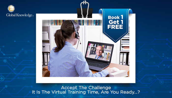 GKSaudi's tweet photo. Nothing would stop us; We accept the challenge. While Being safe remains our main concern, we still have savings to offer to our clients by booking one Virtual Course and getting another Virtual course for free.
Book Now: https://t.co/AmtVxig3ii
#Global_Knowledge #Virtual_course https://t.co/UtfPOZLofP
