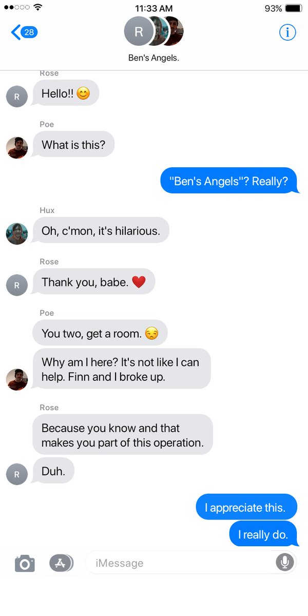  𝟭𝟬𝟯.the next day, they all connect again through a groupchat created by rose.