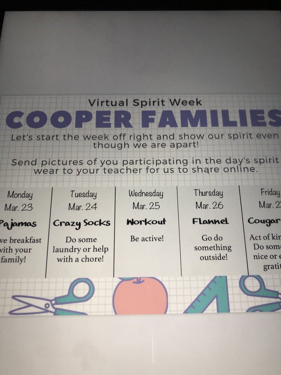Voeller5thgrade's tweet photo. Day 2 with Cooper 3rd graders and Google Hangouts! Giving them the challenge of workouts and to be active today!! ⁦@CooperCougs⁩ @teamgisd #goodthingsGISD https://t.co/S2jQmUJLOs