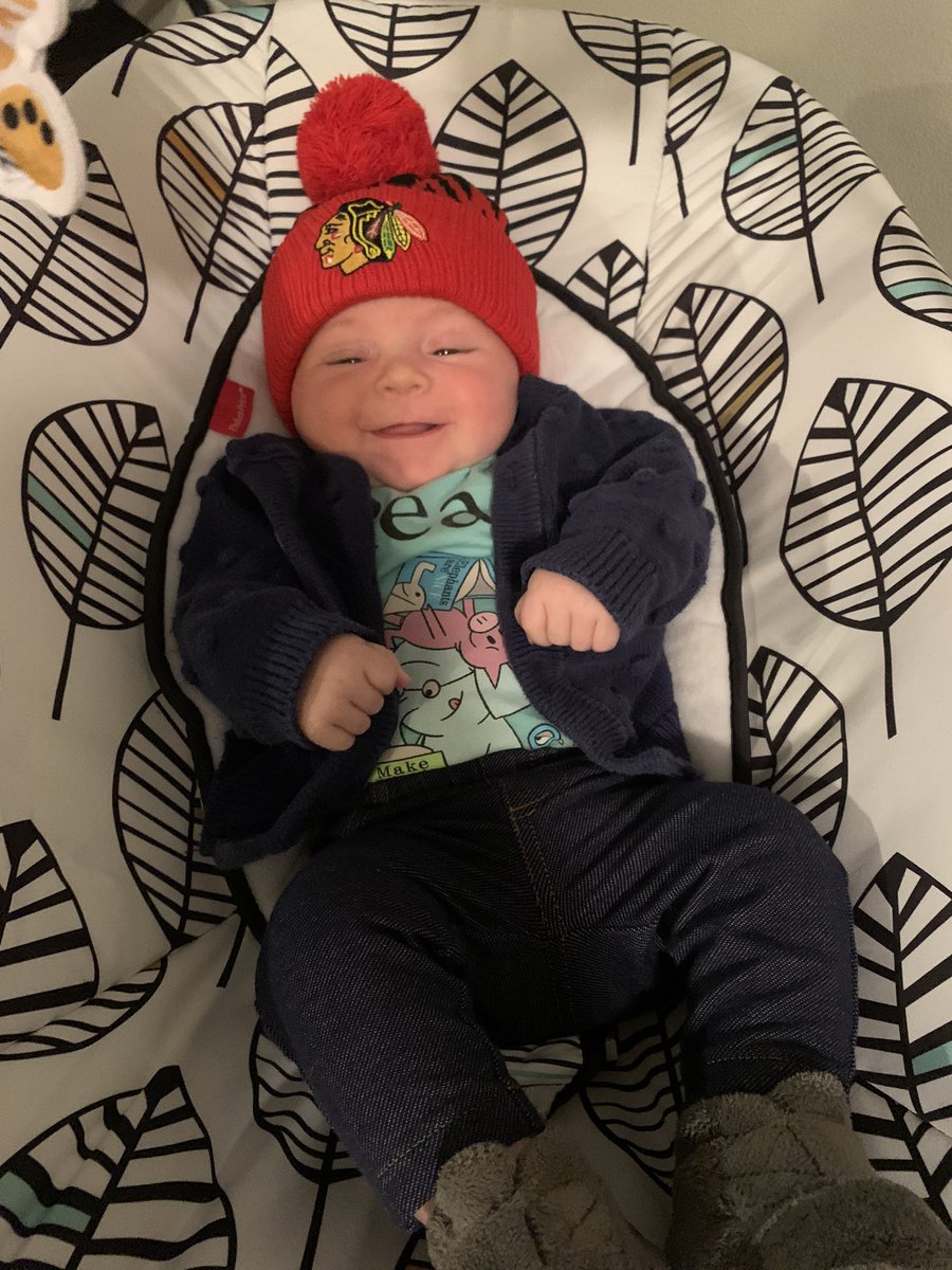 Good morning from the Harris house! We are over here in our Blackhawks gear with our Stanley Pup! <a href="/NorthScottEWES/">Ed White Elementary</a> <a href="/NorthScottVGES/">Virgil Grissom Elementary School</a> #NSLancers