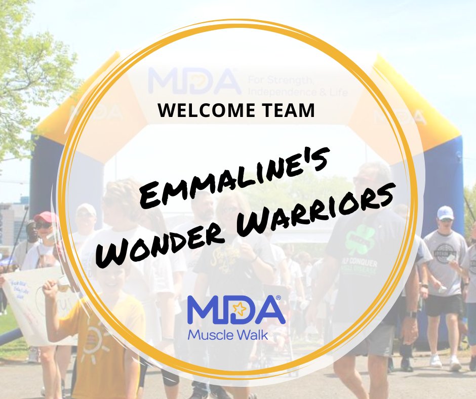 Welcome back, Emmaline's Wonder Warriors! Last year, their team was one of the top teams for our Nashville Muscle Walk. Register today and join the FUN-draising! mda.donordrive.com/event/

#MuscleWalk #MDA