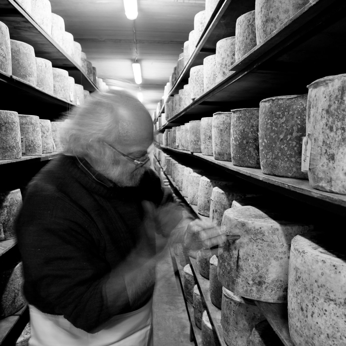 Jeff Reade, cheesemaker, Sgriob-ruadh Farm, Tobermory, Isle of Mull, Scotland (Jeff is sadly now deceased)  #WeAreHighlandsAndIslands  #TheHillsAreAlwaysHere