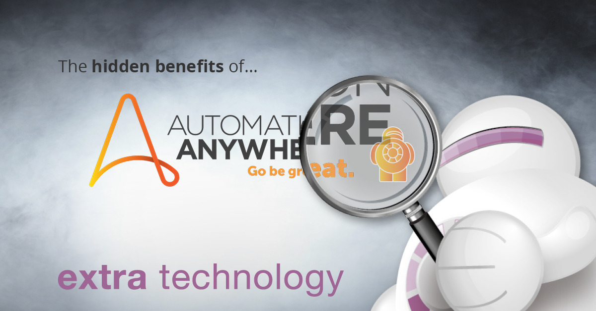 extratechnology's tweet image. We all know the obvious reasons why you'd introduce RPA to your organisation, but how about the hidden benefits of Automation Anywhere? Read our blog tinyurl.com/tg6f2su to find out more! #AutomationAnywhere #RPA #extratechnology #digitalworkers #workingfromhome