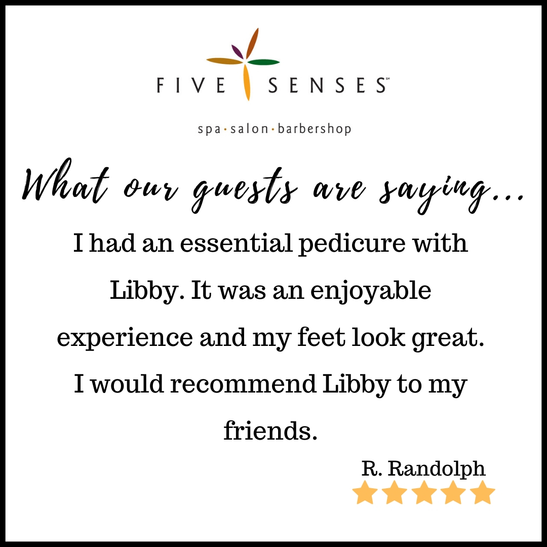 Thank you so much for the five-star rating and kind words. We are so thankful for all our wonderful guests!

#fivesensespeoria #peoriail #spa #salon #aveda #avedalife #booknow #centralil #review #ravereview #thankyou