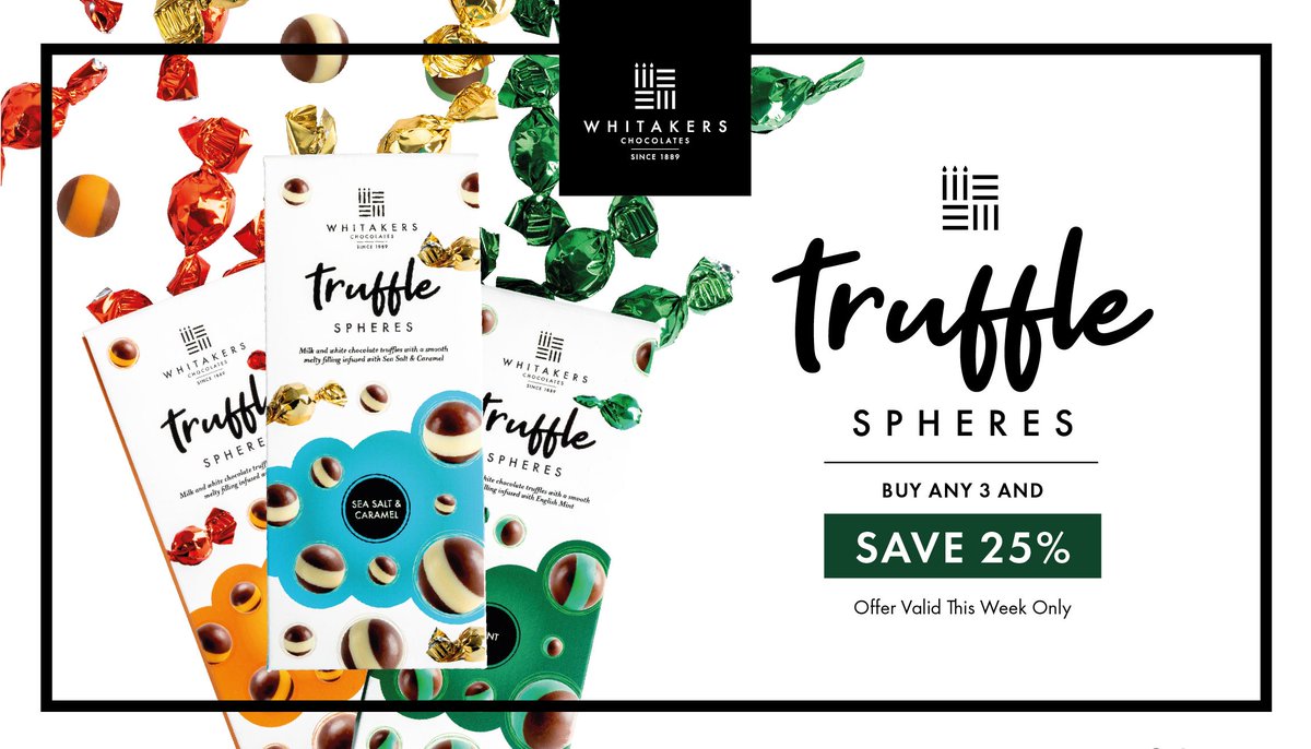 🍫 Whitakers Chocolates LTD are giving you some amazing offers at the moment! 😋

👉 We don't think many people can say no to a truffle (or 3!) 😍

✨ whitakerschocolates.com/chocolate-shop/ 🍫